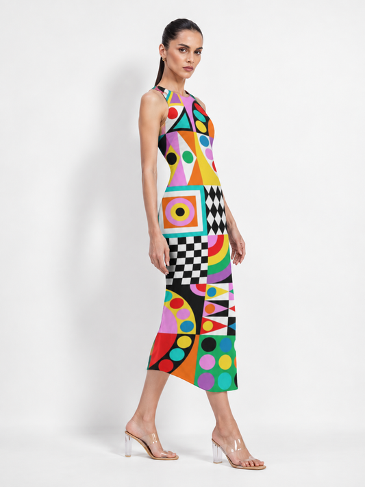 Art Deco Pop Bodycon Dress