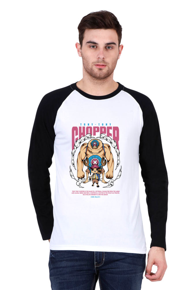 SCUBAAA Men's Tony Tony Chopper Full Sleeve Raglan T-Shirt