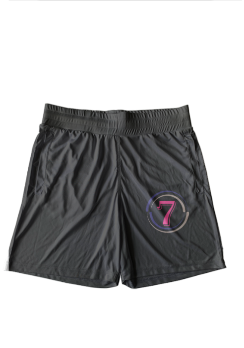 SCUBAAA Unisex AOP Black Seven Shorts