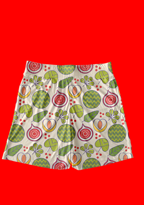 SCUBAAA Unisex Fruit Nut AOP Shorts