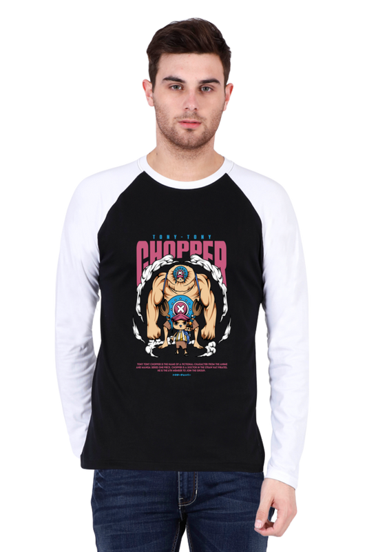 SCUBAAA Men's Tony Tony Chopper Full Sleeve Raglan T-Shirt