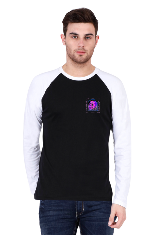 SCUBAAA Men's Skull Raglan Full Sleeve Tee