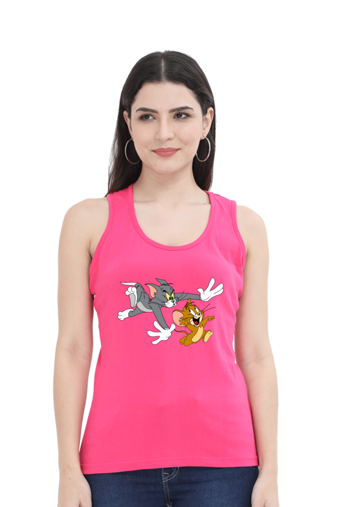 SCUBAAA Women's Tom & Jerry Tank Top