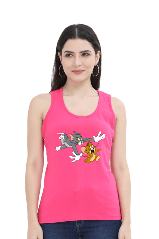 SCUBAAA Women's Tom & Jerry Tank Top