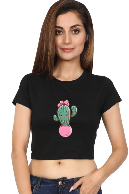 SCUBAAA Women's Cactus Crop Top