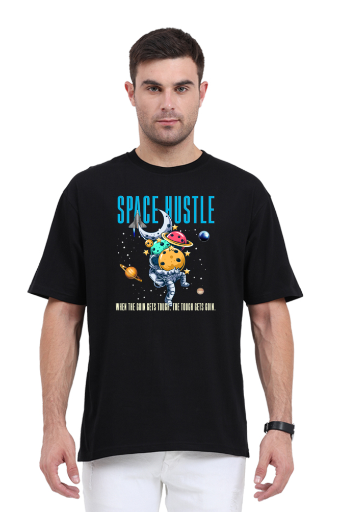 SCUBAAA Men's Space Hustle Oversized T-Shirt