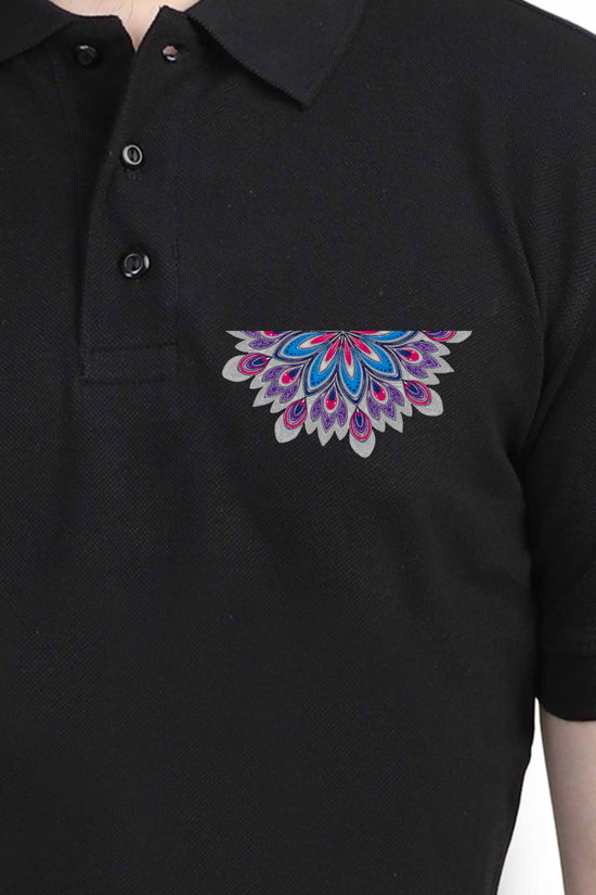 SCUBAAA Men's Polo T-Shirt with Minimal Logo Design