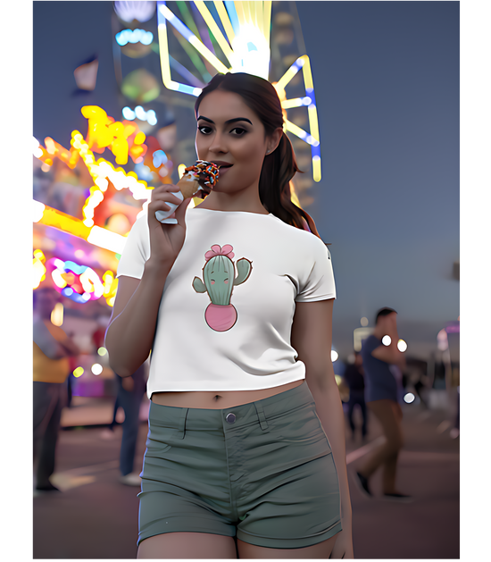 SCUBAAA Women's Cactus Crop Top