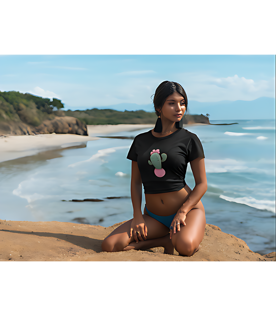 SCUBAAA Women's Cactus Crop Top