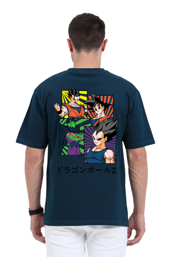 SCUBAAA Men's Dragon Ball Z Oversized Half Sleeve T-shirt