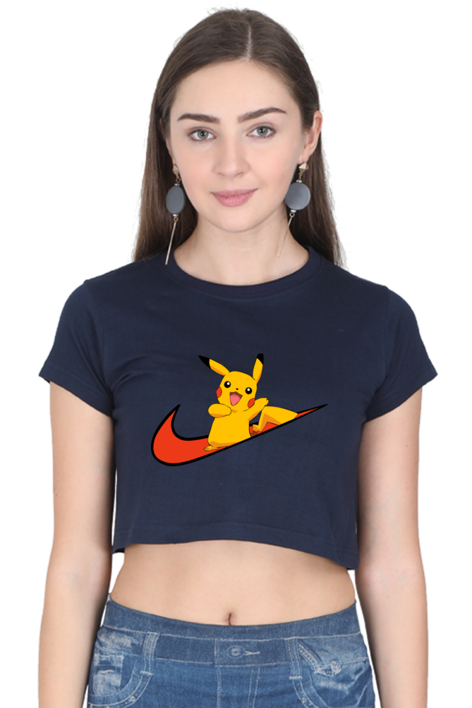 SCUBAAA Women's Pikachu Crop Top