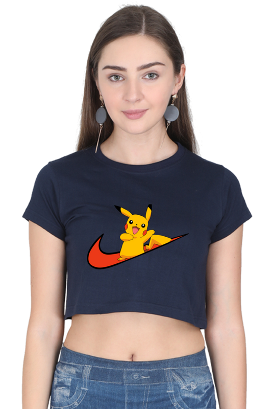 SCUBAAA Women's Pikachu Crop Top