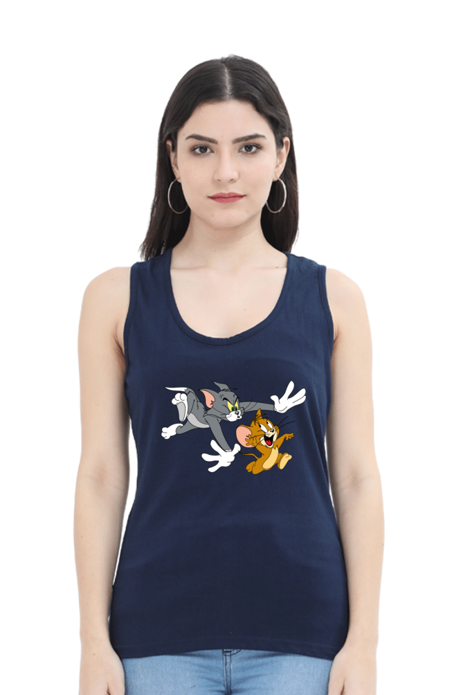 SCUBAAA Women's Tom & Jerry Tank Top