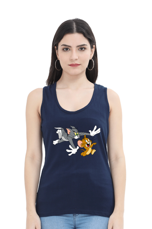 SCUBAAA Women's Tom & Jerry Tank Top