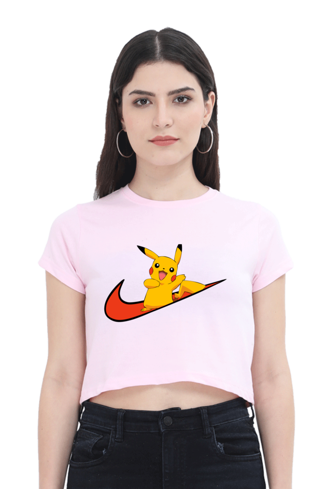 SCUBAAA Women's Pikachu Crop Top