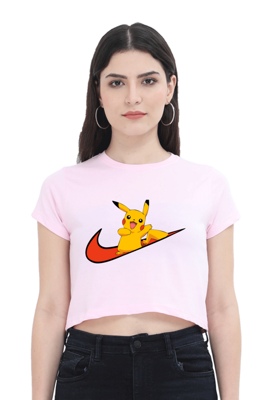 SCUBAAA Women's Pikachu Crop Top