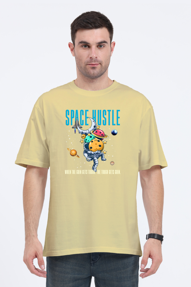 SCUBAAA Men's Space Hustle Oversized T-Shirt