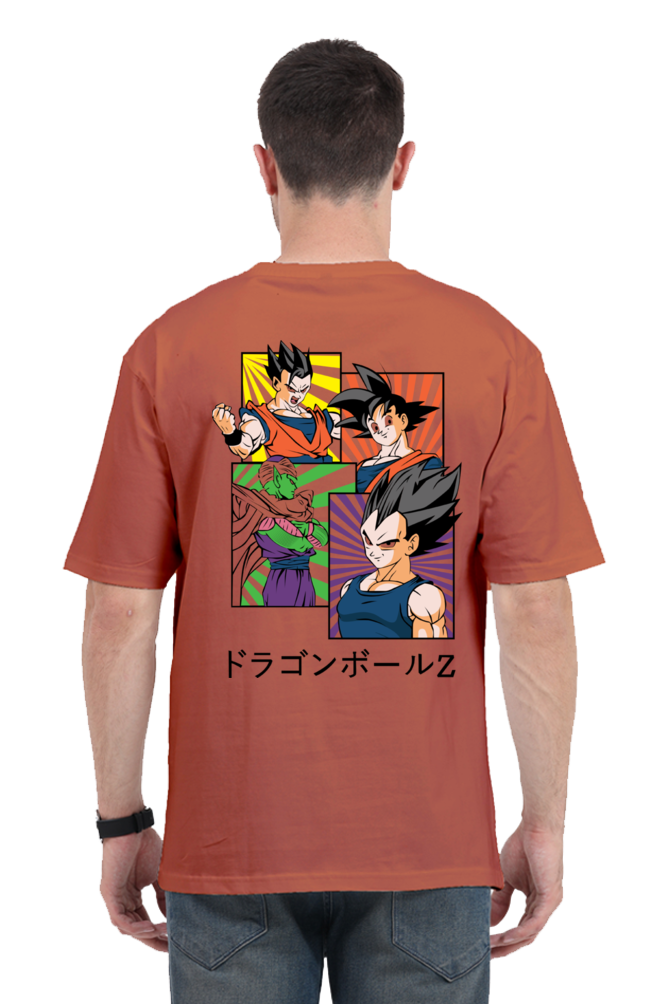 SCUBAAA Men's Dragon Ball Z Oversized Half Sleeve T-shirt