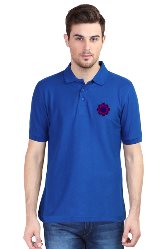 SCUBAAA Men's Polo Circle Design T-shirt