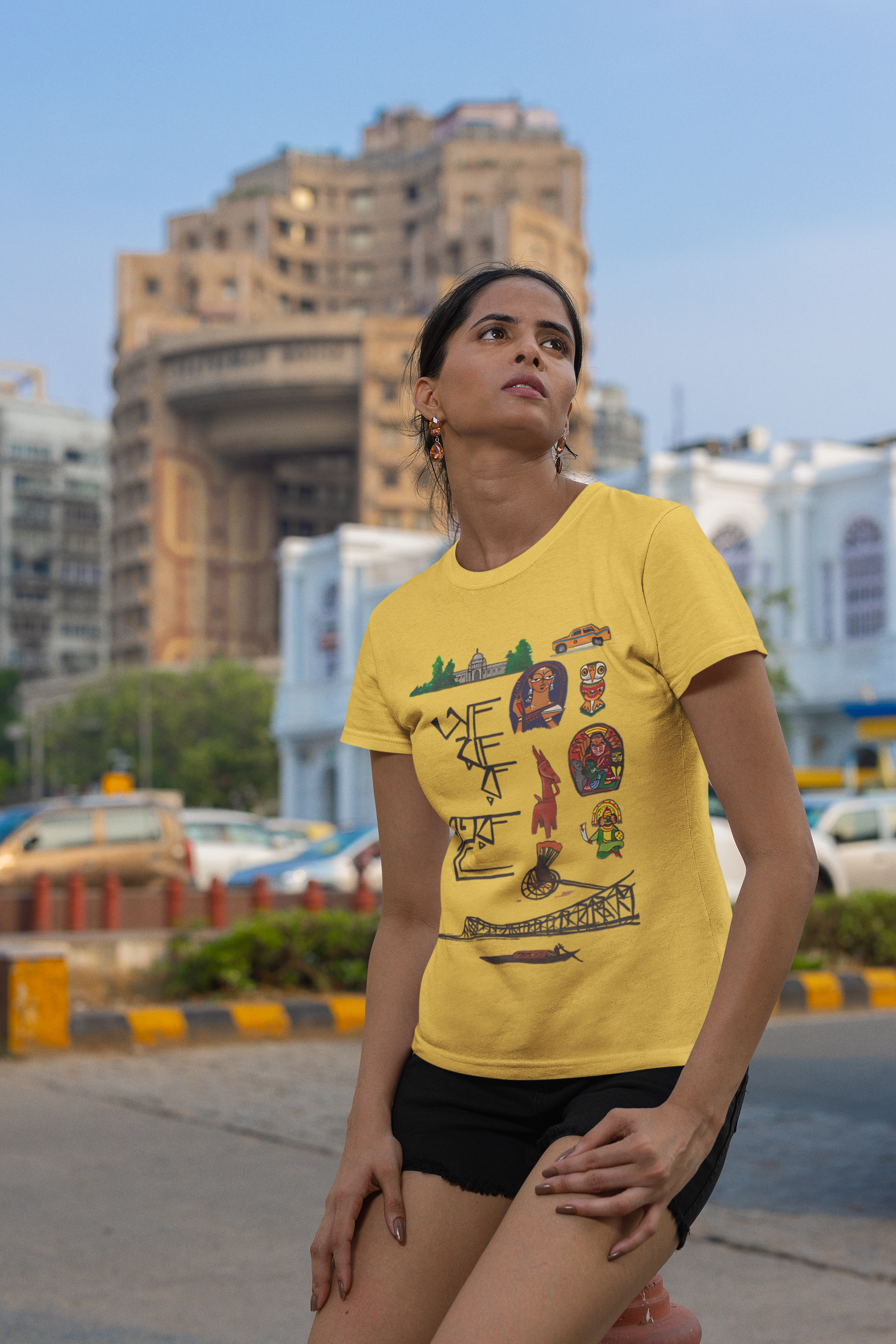 SCUBAAA Women's Amar Sohor Regular Fit T-shirt