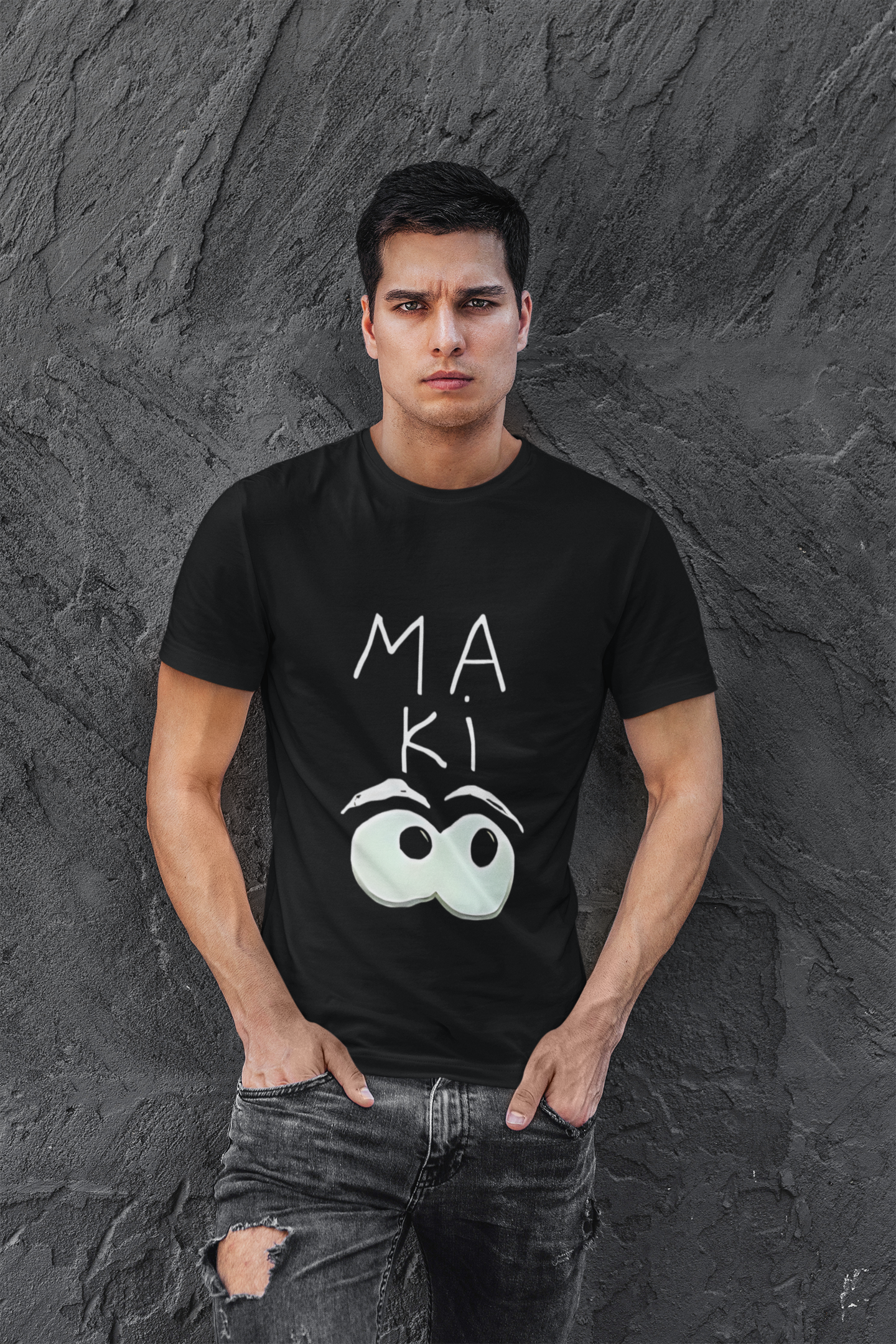SCUBAAA Men's Maa Ki Akhn Half Sleeve Regular Fit T-shirt
