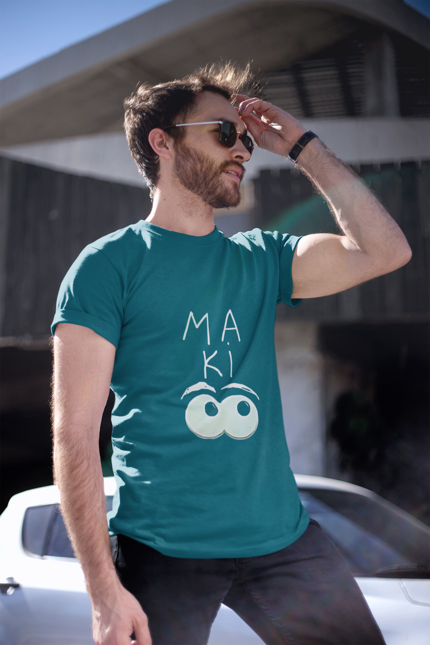SCUBAAA Men's Maa Ki Akhn Half Sleeve Regular Fit T-shirt