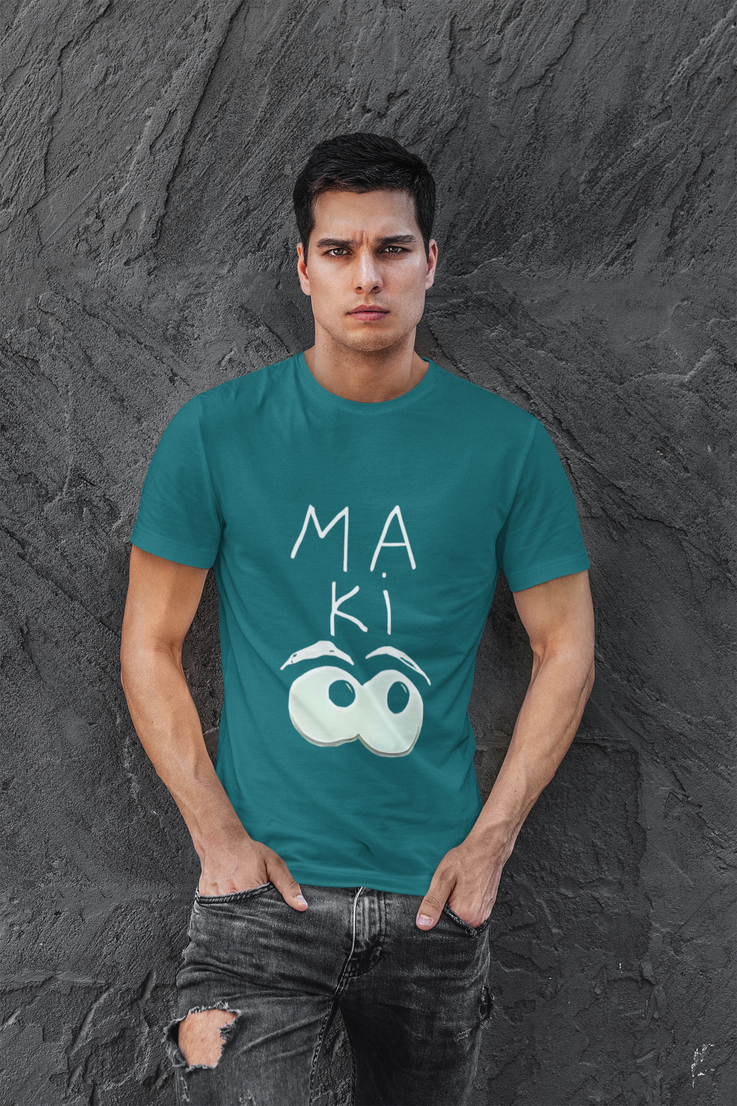 SCUBAAA Men's Maa Ki Akhn Half Sleeve Regular Fit T-shirt