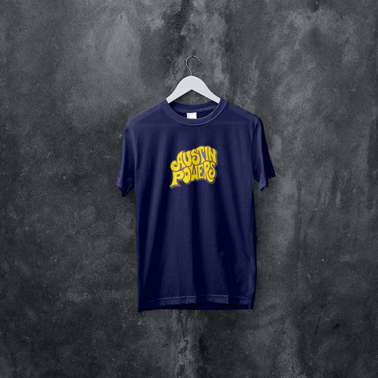 SCUBAAA Men's Austin Power Pop Art Oversized Half Sleeve T-shirt