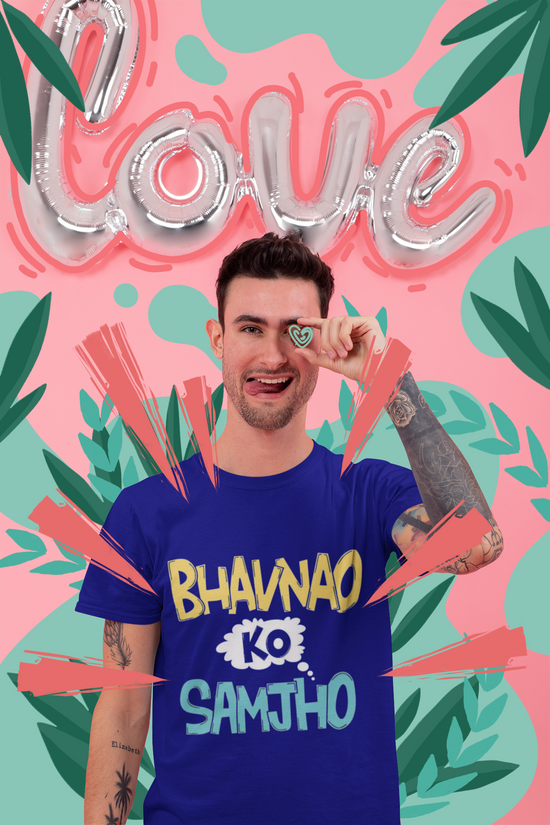 SCUBAAA Men's Bhavnao Ko Samjho Half Sleeve T-Shirt