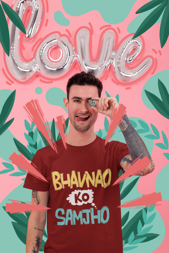 SCUBAAA Men's Bhavnao Ko Samjho Half Sleeve T-Shirt