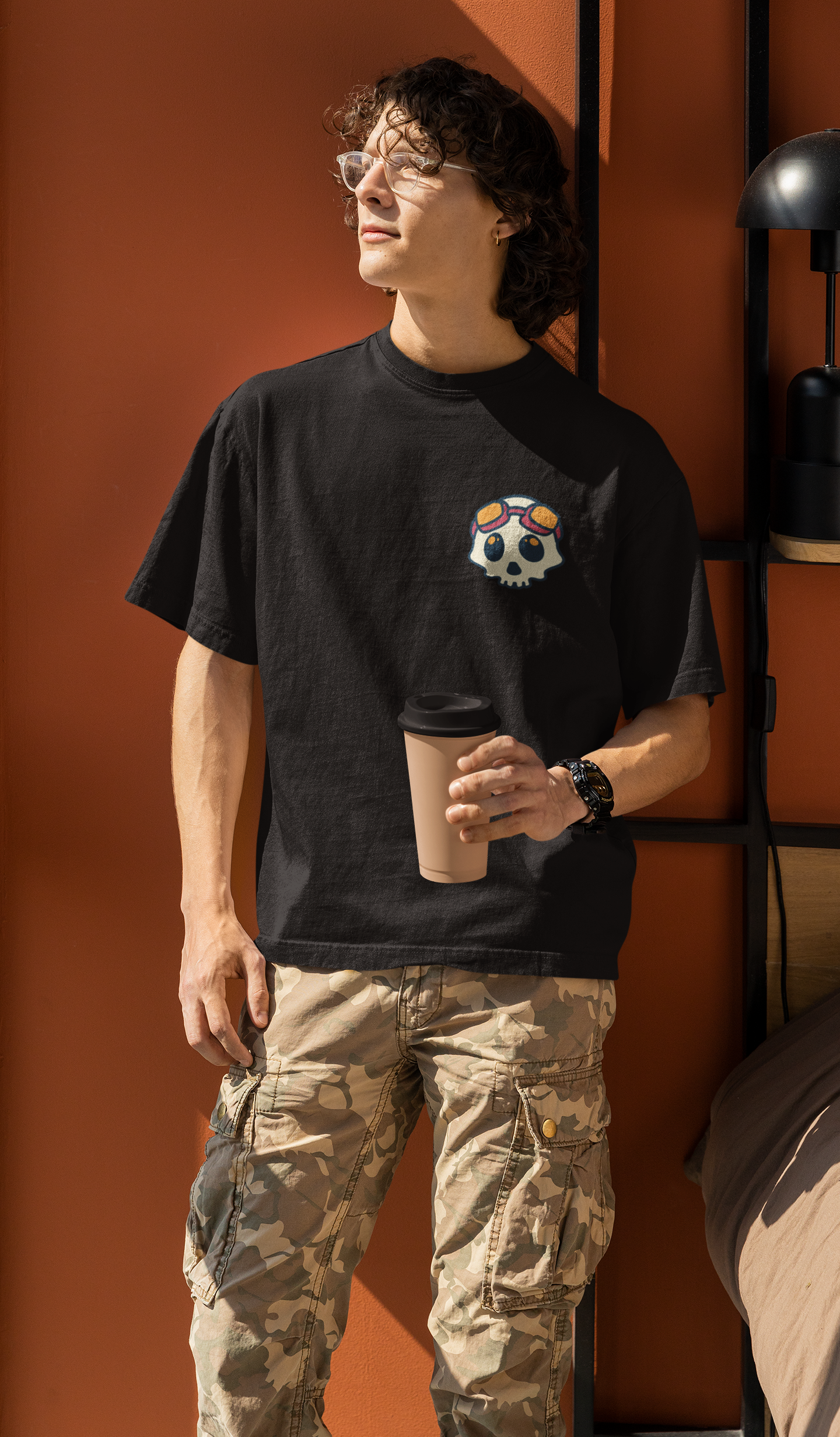 SCUBAAA Men's Bike Riders Oversized Half Sleeve T-shirt