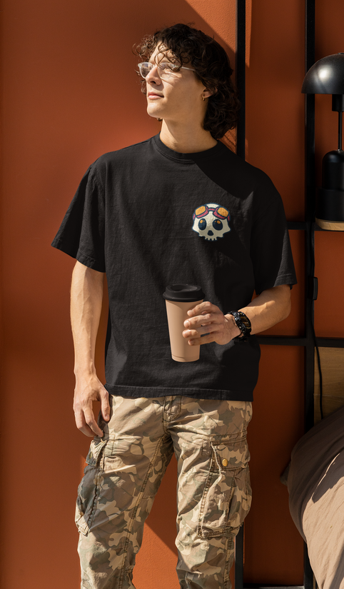 SCUBAAA Men's Bike Riders Oversized Half Sleeve T-shirt