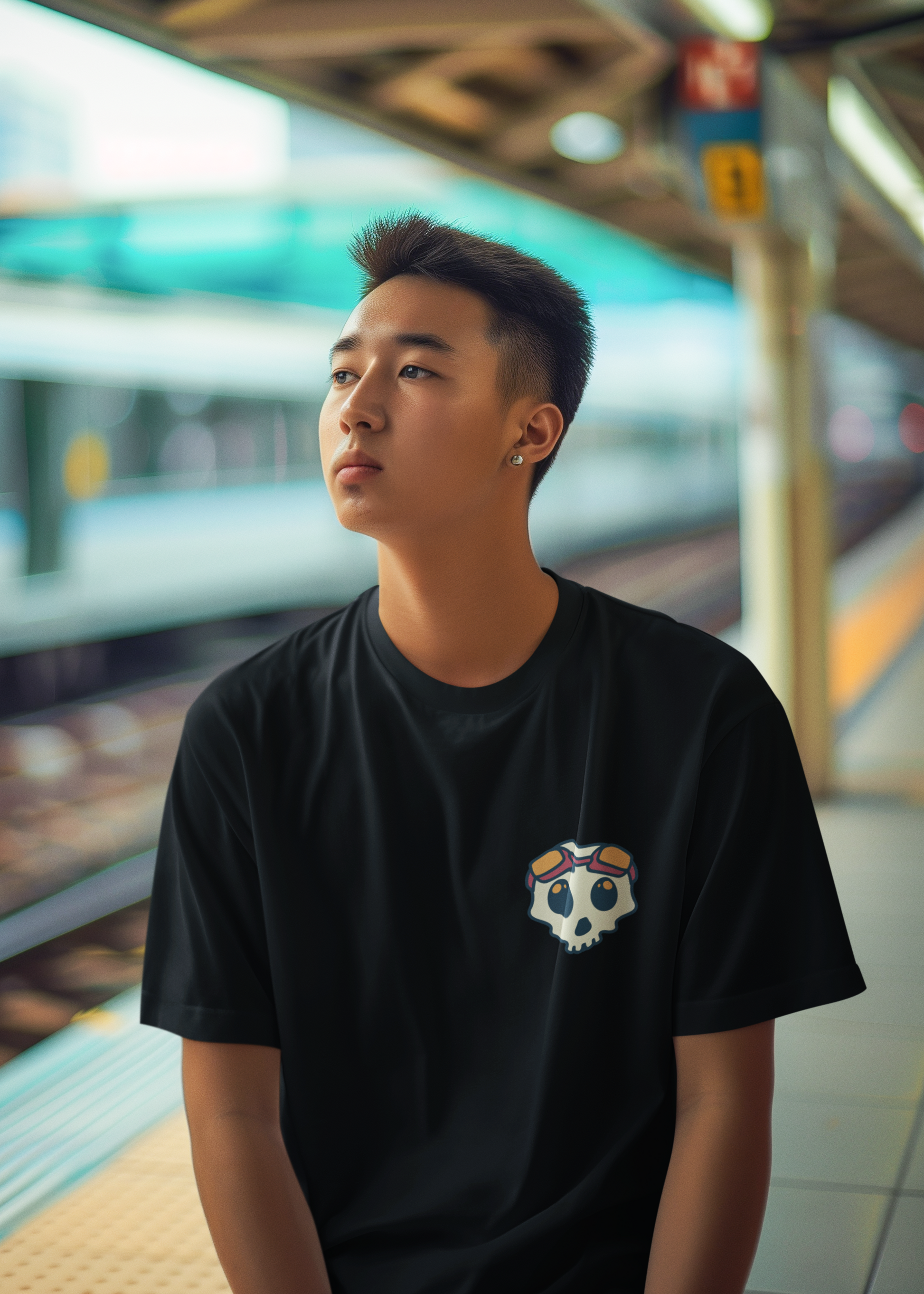 SCUBAAA Men's Bike Riders Oversized Half Sleeve T-shirt