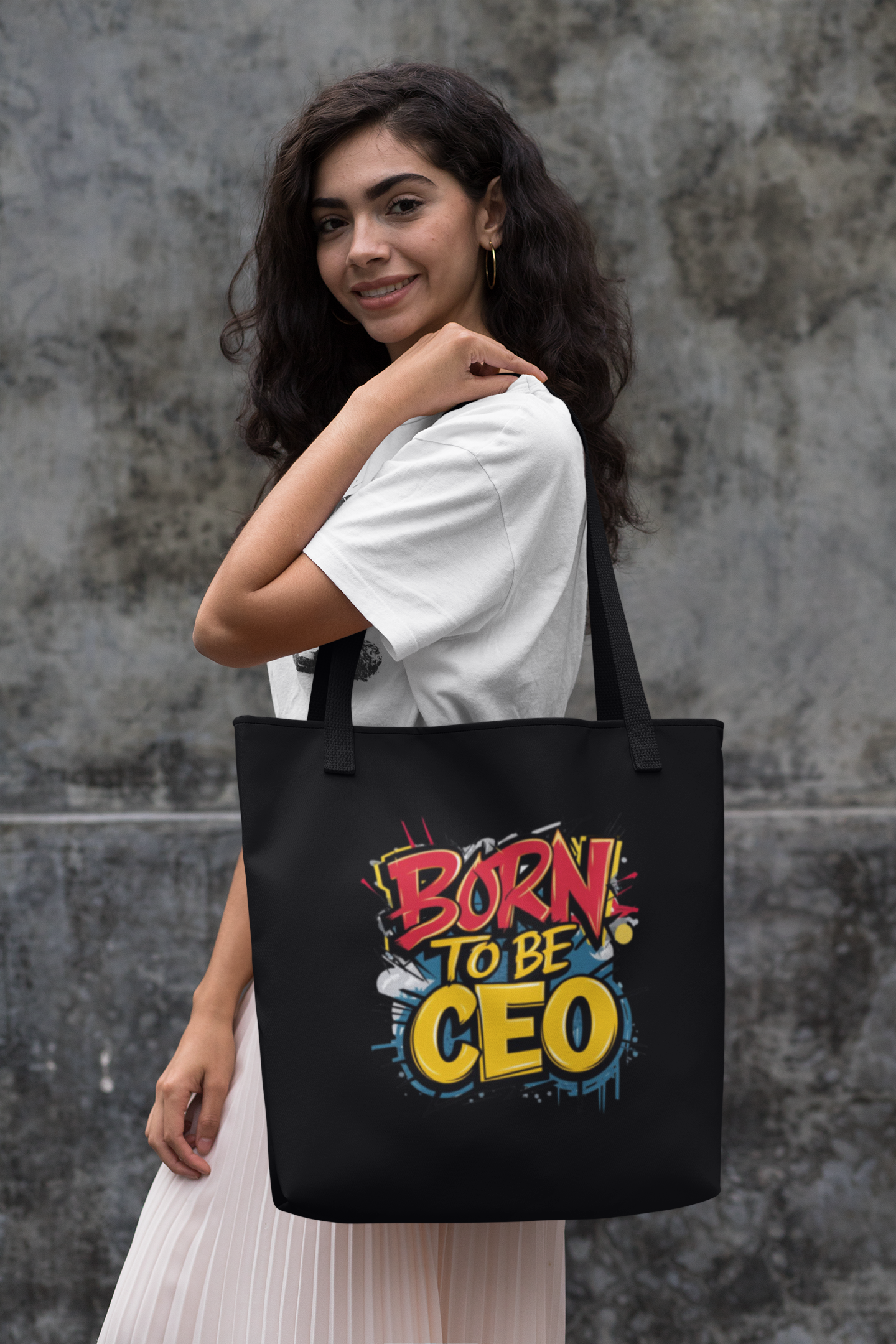 SCUBAAA Born To Be CEO Tote Zipper Bag
