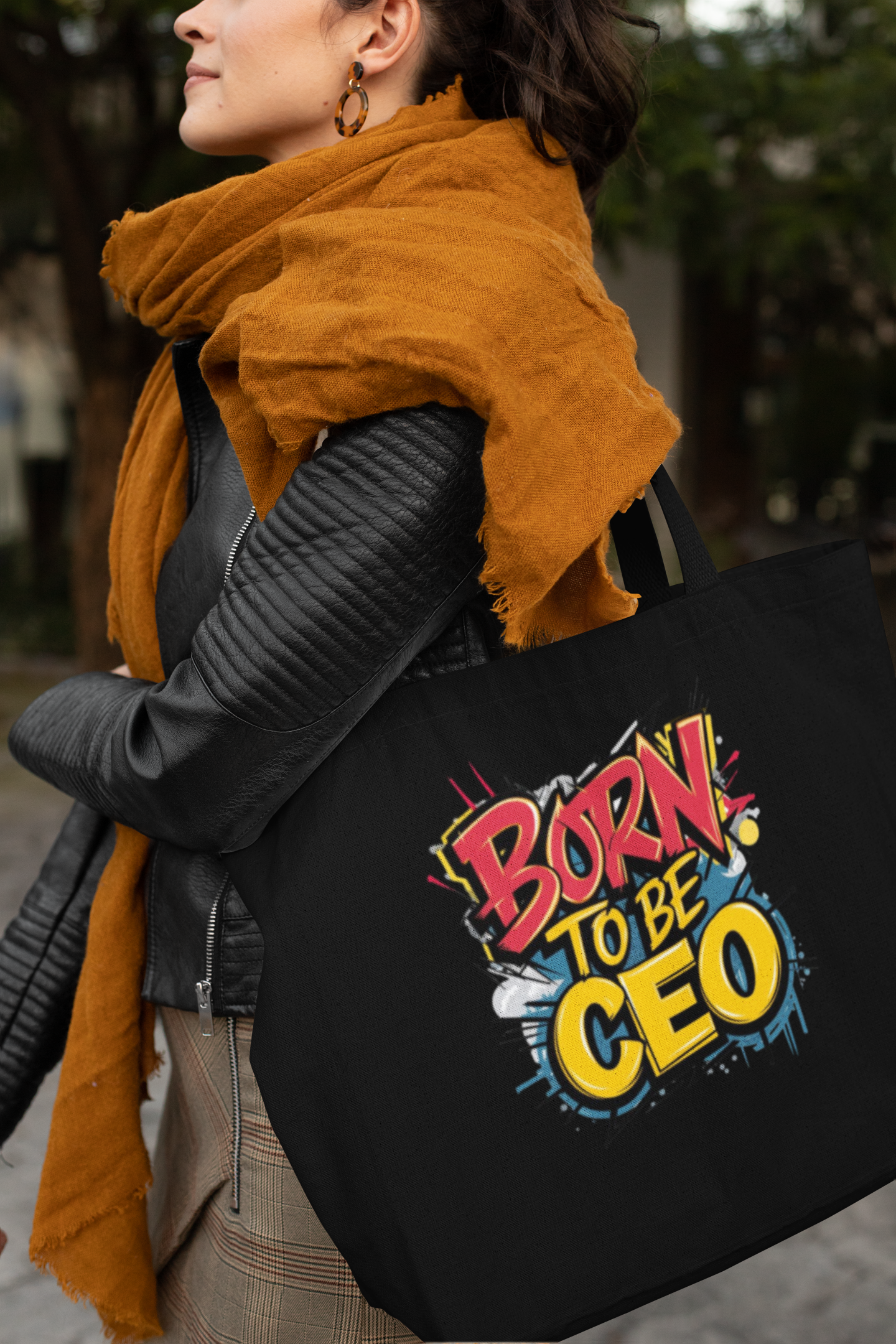 SCUBAAA Born To Be CEO Tote Zipper Bag