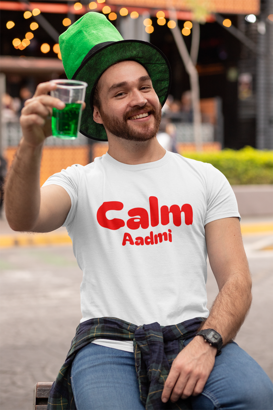 SCUBAAA Men's Calm Aadmi - Cool & Collected Half Sleeve Regular Fit T-shirt