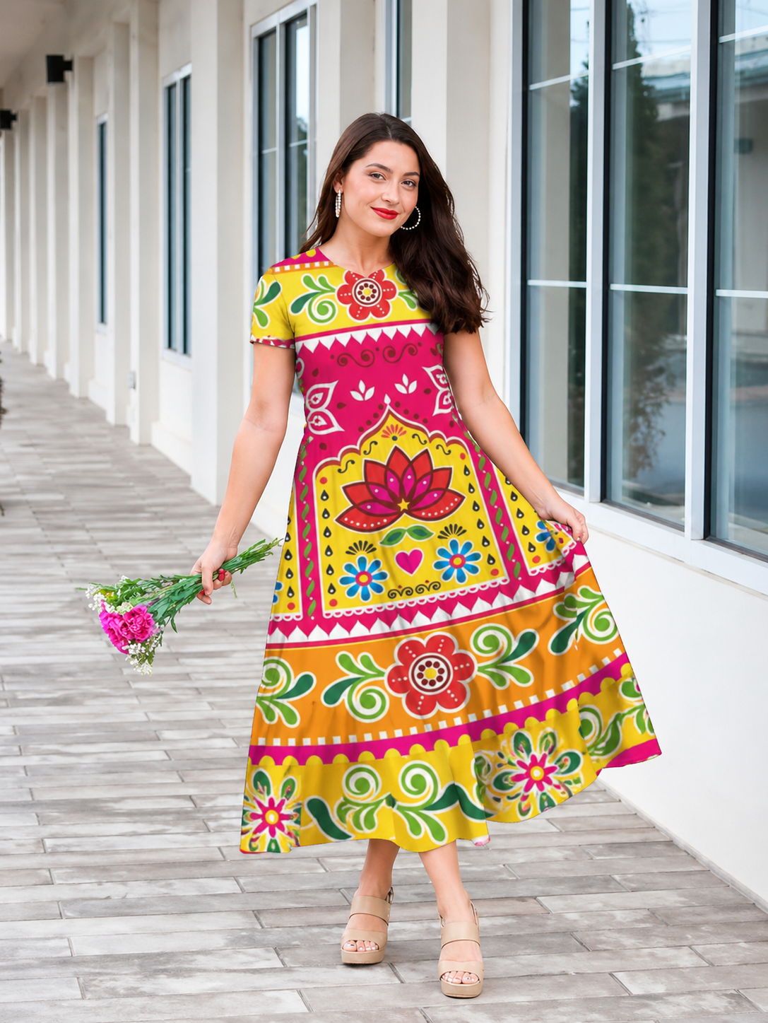 Kalindi Bloom line Dress