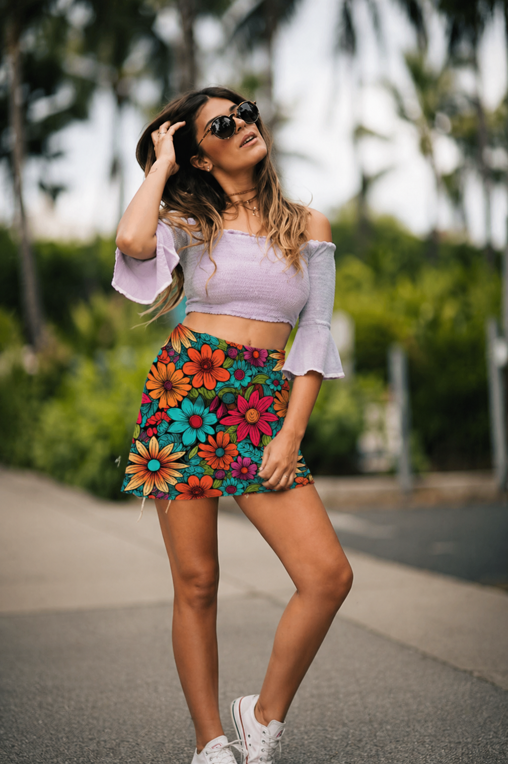 Flower Mini Skirt