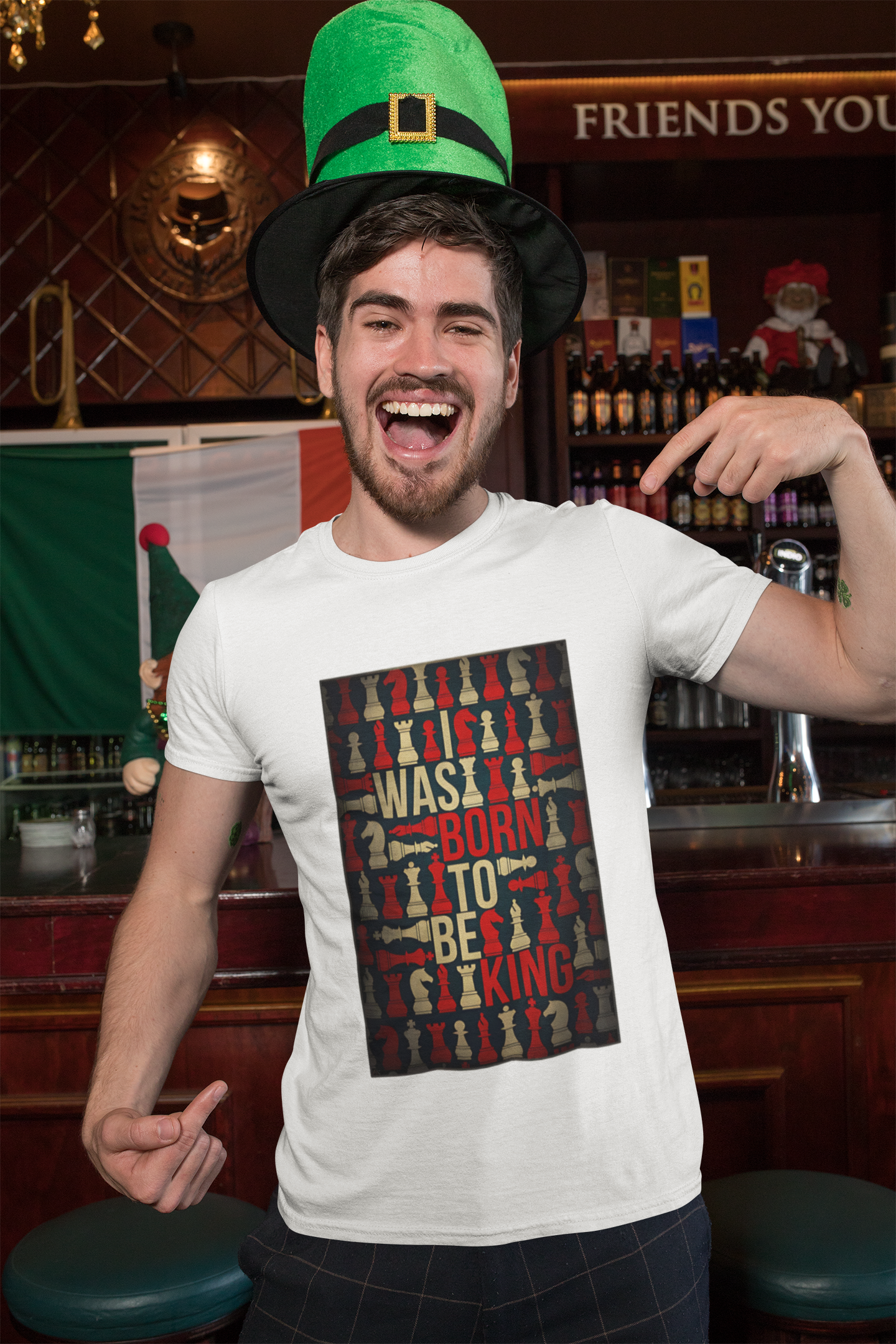 SCUBAAA Men's Was Born To Be King Half Sleeve T-Shirt