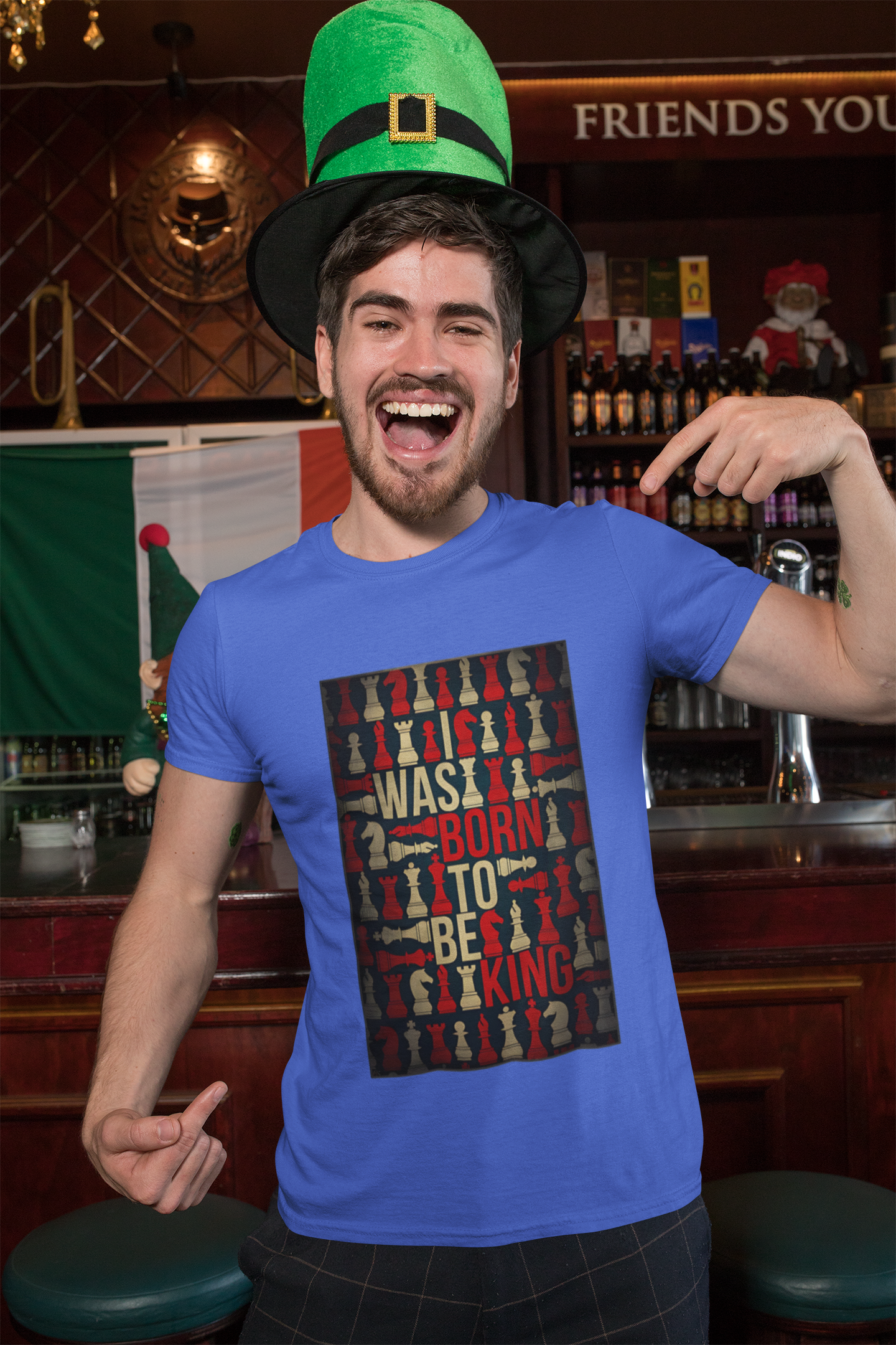 SCUBAAA Men's Was Born To Be King Half Sleeve T-Shirt