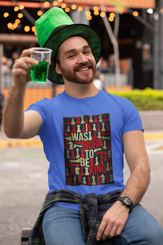 SCUBAAA Men's Was Born To Be King Half Sleeve T-Shirt