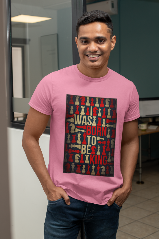 SCUBAAA Men's Was Born To Be King Half Sleeve T-Shirt