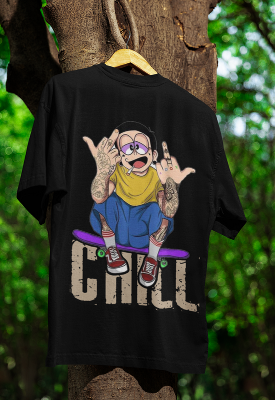 SCUBAAA Men's Nobita Oversized Half Sleeve T-shirt