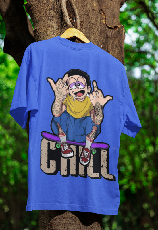 SCUBAAA Men's Nobita Oversized Half Sleeve T-shirt