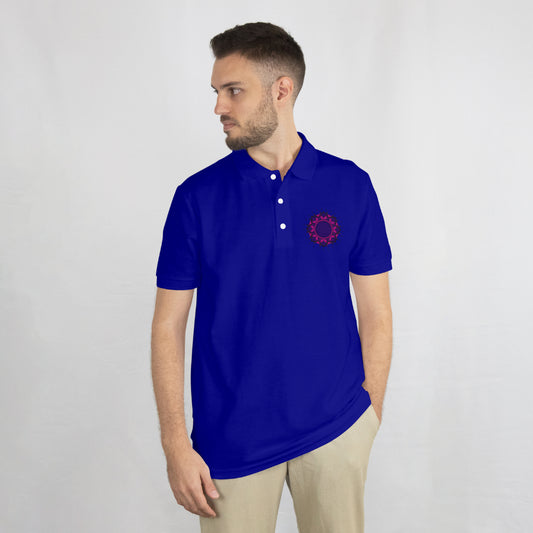 SCUBAAA Men's Polo Circle Design T-shirt