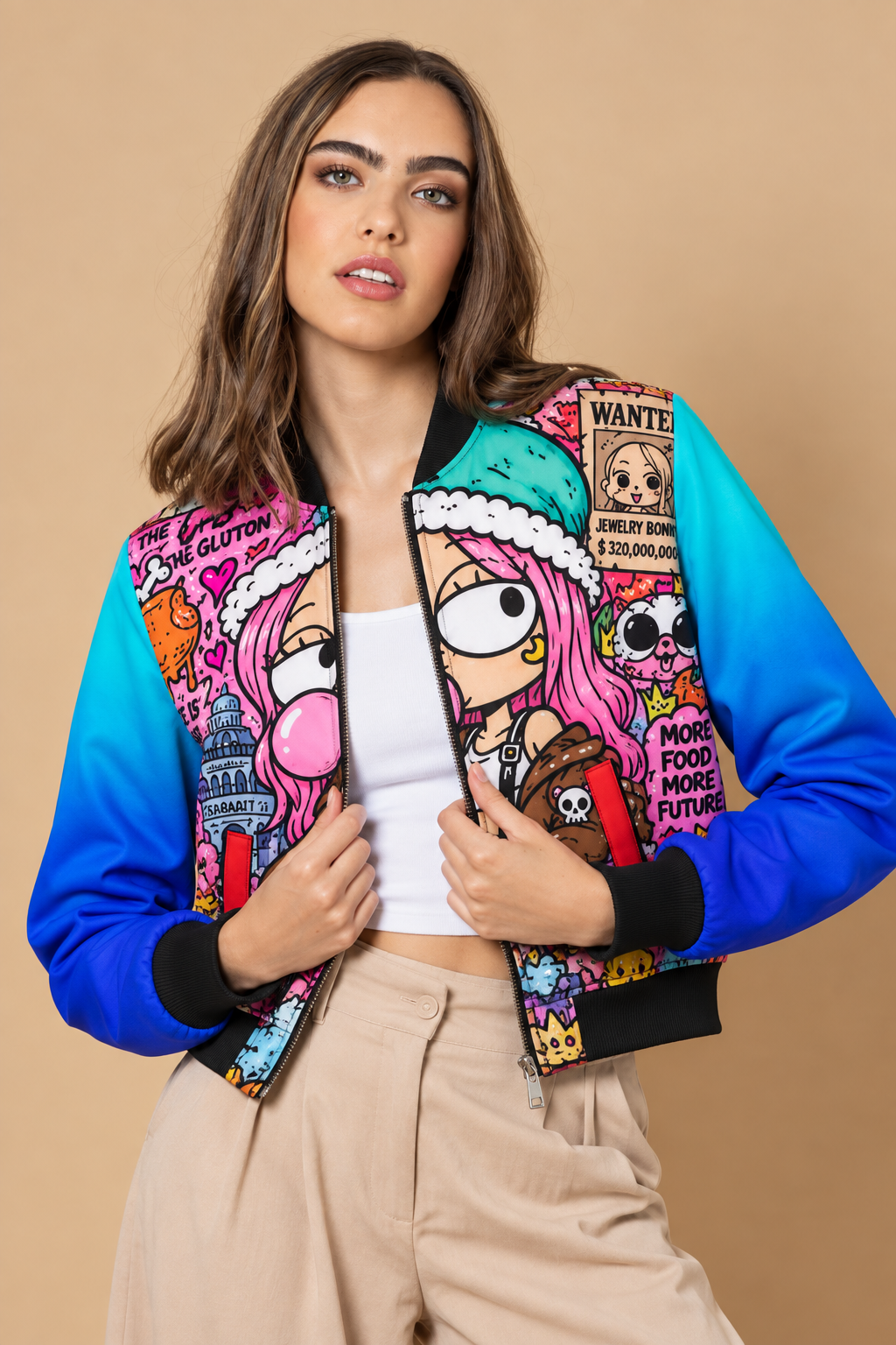 Graffiti Glam Bomber