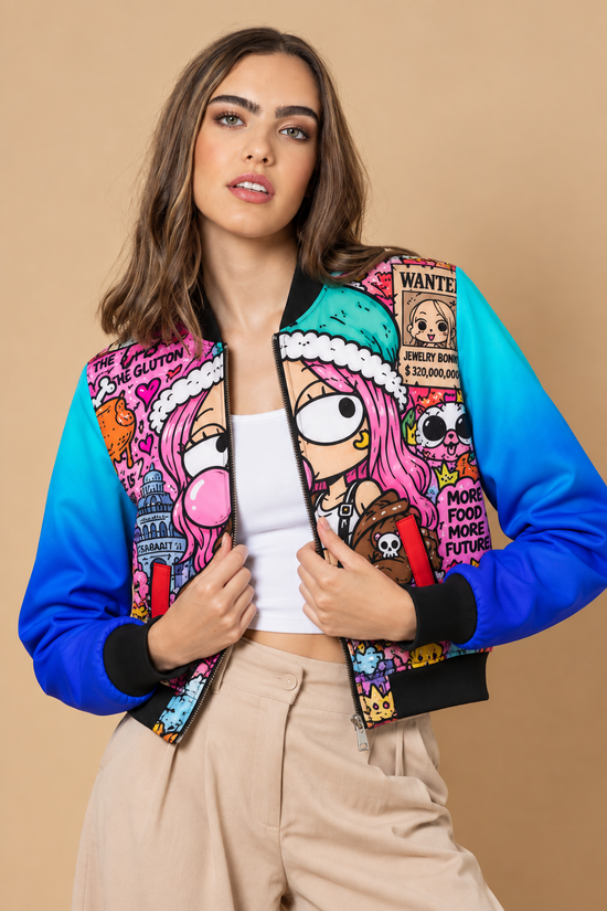 Graffiti Glam Bomber