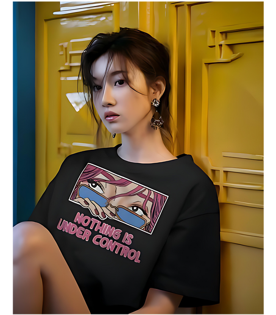 SCUBAAA Women's Nothing Is Under Control Oversized T-Shirt