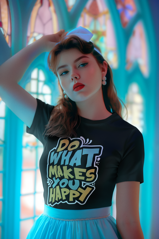 SCUBAAA - Women's Do What Makes You Happy Half Sleeve T-Shirt