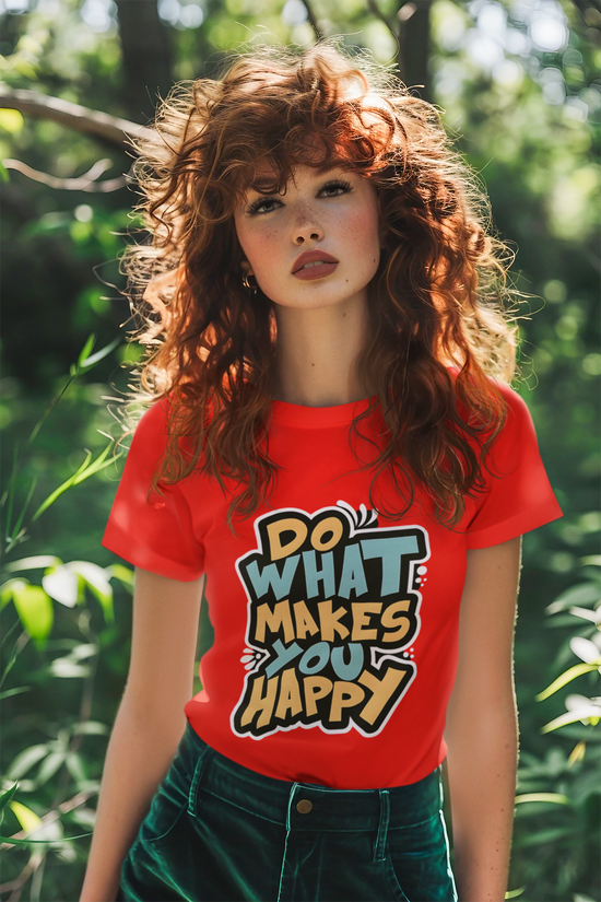 SCUBAAA - Women's Do What Makes You Happy Half Sleeve T-Shirt